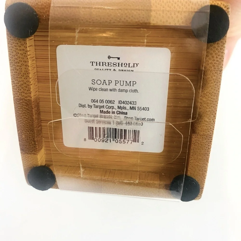Threshold Bamboo/Ceramic Soap Pump